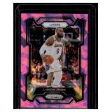LeBron James Pink Cracked Ice Prizm 2023-24 #63 Basketball Card