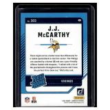 JJ McCarthy RC 2024 Donruss Rated Rookie #303 Minnesota Vikings Football Card