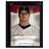 Justin Morneau /750 2005 Fleer Autographics #92 Minnesota Twins Baseball Card