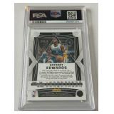 Anthony Edwards PSA 9 mint /25 2023 Obsidian Electric Etch Green Flood #168 Numbered 24/25 Minnesota Timberwolves Basketball Card