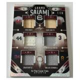 6-Relic /20: Harmon Killebrew, Reggie Jackson, David Ortiz, Willie Stargell, Eric Davis, Gary Gaetti 2022 Leaf Grand Salami #GS-04 Baseball Card