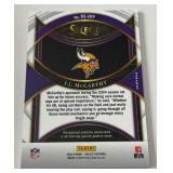 JJ McCarthy RC Red Refractor Prizm 2023 Select #RS-JMY Rookie Swatches Minnesota Vikigns Football Card