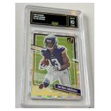 Jordan Addison RC GMA 10 Gem Mint 2023 Donruss The Rookies #10 Minnesota Vikings Football Card