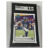 Justin Jefferson RC SGC 9.5 MT+ 2020 Donruss Rated Rookied #313 Minnesota Vikings Football Card