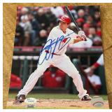 Joey Votto Signed 8x10" Baseball Photo with JSA COA