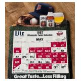Minnesota Twins 1987 Miller Lite Calendar Advertisement - Vintage Baseball
