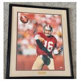 Joe Montana Signed and Framed Photo with Steiner COA 22x26"