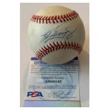 Ken Griffey Jr. Auto Baseball PSA COA Rawlings OALB Brown Baseball