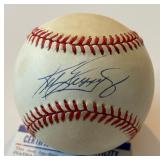 Ken Griffey Jr. Auto Baseball PSA COA Rawlings OALB Brown Baseball