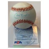 Cal Ripken Auto Orange Stiched Iron Man Record Ball PSA COA Rawlings OALB Budig Baseball