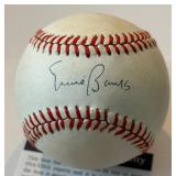 Ernie Banks Auto Ball PSA COA Rawlings ONLB White Baseball