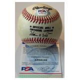 Willie McCovey Auto Ball PSA COA Rawlings ONLB White Baseball