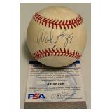 Wade Boggs Auto Ball PSA COA Rawlings OALB Budig Baseball