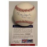 Warren Spahn Auto Ball Inscribed "HOF 73" Rawlings ONLB Baseball