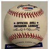 Warren Spahn Auto Ball Inscribed "HOF 73" Rawlings ONLB Baseball