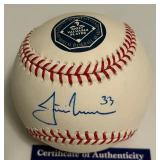 Justin Morneau Auto MVP Ball PSA COA Rawlings OMLB Selig Baseball