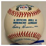 Jim Palmer Auto Ball PSA COA Rawlings OALB Brown Baseball