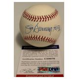 Jim Bunning Auto Ball PSA COA Inscribed "HOF 96" Rawlings ONLB Baseball