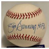 Jim Bunning Auto Ball PSA COA Inscribed "HOF 96" Rawlings ONLB Baseball