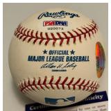 Duke Snider Auto Ball PSA COA Inscribed "HOF 80" Rawlings OMLB Selig Ball