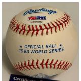 Paul Molitor Auto Ball Inscribed "MVP" 1993 World Series Official Rawlings Baseball