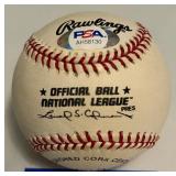 Red Schoendienst Auto Ball PSA COA Inscribed "H-O-F-89" Rawlings ONLB Baseball