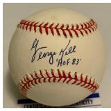 George Kell Auto Ball PSA COA Inscribed 