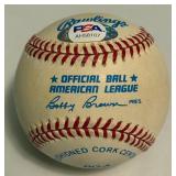 Bob Doerr Auto Ball PSA COA Rawlings OALB Brown Baseball