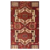 LL-FR - Handwoven Geometric Oriental Rug 75" x 95"