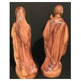 LL-CL - Hand-Carved Olive Wood Nativity Set with Disassemblable Stable and Figures