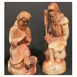 LL-CL - Hand-Carved Olive Wood Nativity Set with Disassemblable Stable and Figures