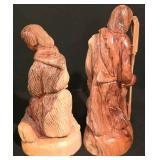 LL-CL - Hand-Carved Olive Wood Nativity Set with Disassemblable Stable and Figures