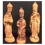 LL-CL - Hand-Carved Olive Wood Nativity Set with Disassemblable Stable and Figures