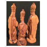 LL-CL - Hand-Carved Olive Wood Nativity Set with Disassemblable Stable and Figures