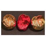 LL-CL - Set of 12 Kurt S. Adler Handcrafted West German Fruit and Vegetable Glass Ornaments in Basket