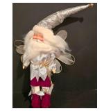 LL-CL - 12" Santa Fairy Doll with Silver Outfit and Jingle Bell, Holiday Decor