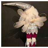 LL-CL - 12" Santa Fairy Doll with Silver Outfit and Jingle Bell, Holiday Decor
