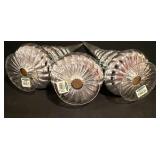 LL-CL - Set of 3 Smith & Hawken Silver Glass Christmas Trees