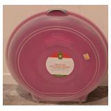 LL-CL - Set of 3 Red Storage Totes with Lids and 1 Holiday Wreath Storage Box