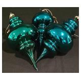 LL-C - Set of 7 Department 56 Handblown Glass Holiday Ornaments 9.5 Inch Tall