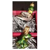 LL-CL - Smith & Hawken Glass Bird and Garden Animal Ornaments Set of 9 in Original Boxes