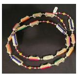 LL-CL - Christopher Radko 6-Foot Glass Train Ornament Garland Made in Czechoslovakia