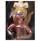 LL-CL - Christopher Radko Italian Angel On board UFO Space Ornament 94-310-1