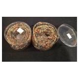 LL-CL - Holiday Tree Decorating Accessories Lot with Clips, Hooks, Beaded Garland, 26in Fabric Tree Collar, and Car Top Carriers