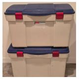 LL-CL - Set of 2 Rubbermaid Heavy Duty Storage Totes 18x37.5x19.5 in