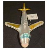 LL-CL - Rare Christopher Radko Italian Glass Airplane Ornament