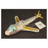 LL-CL - Rare Christopher Radko Italian Glass Airplane Ornament