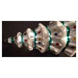 LL-CL - 7.5 Inch Glass Christmas Tree Ornament with Multicolor Accents