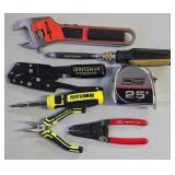 G - Large Hand Tool Assortment Including Pliers, Screwdrivers, Wrenches, Crimpers, and Level