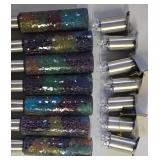 G - Set of 7 Pelican Home Creations 22" Solar Mosaic Yard Lights with Stakes